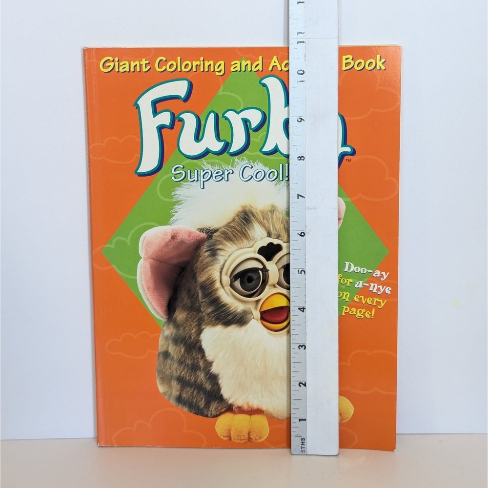 Vintage 1999 Furby Super Cool Giant Coloring Activity Book Honey Bear Books NEW - Picture 13 of 14